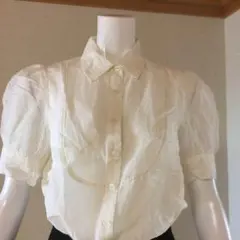 トップス白お嬢様ブラウス