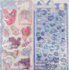 【海外正規品】プクプクシール　キラリンウォーターシール　2枚セット