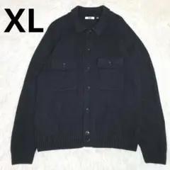 ✨大きめXL✨ユニクロ　UNIQLO U ラムニットジャケット　24AW 黒