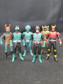 バンダイ食玩仮面ライダー『ライダー&怪人 対決セット』ソフビ6体セット