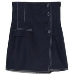 ハイウエストキュロットショートパンツ