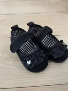 Preen ブラック フリル付きフォーマルシューズ