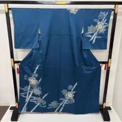 付下げ 絞りの美しい花 金駒刺繍 金彩 紋なし 正絹AK-8743