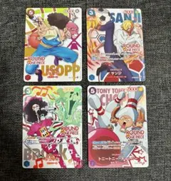 ラウンドワン ワンピースカード ミニステッカー付き