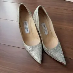 JIMMY CHOO パール 大粒 ミュール スエード ピンクベージュ 37 - メルカリ