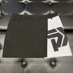 新品 PXG レディース ゴルフスカート M ホワイト ストライプ 韓国購入