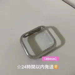 シルバー ストーン付き Apple Watch ケース