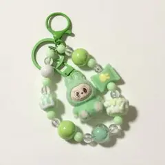 じゃらじゃらキーホルダー ラブブ 黄緑 LABUBU