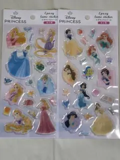 ディズニープリンセス　エポキシラメシール　２枚セット