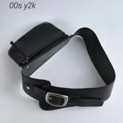 00s y2k HIROKO KOSHINO belt bag leather