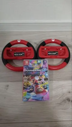 【美品】マリオカート8 デラックス + ハンドル2個