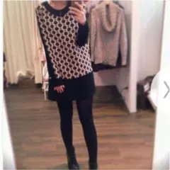 襟付きレトロ　花柄　ワンピース