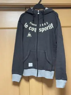 le coq sportif ダークグレー ジップアップパーカーM