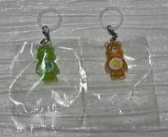 ケアベアクリアマスコットチャーム２(２点セット)めじるしアクセサリーガチャ