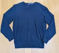 ※匿名発送 UNIQLO ネイビー Vネックセーター Mサイズ