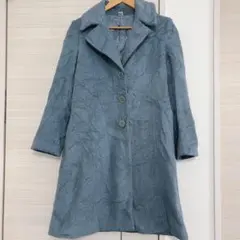 ⭐︎レディース コート M くすみブルー シンプル 上品 アウター