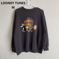 美品✨LOONEY TUNES バックプリントスウェット トレーナー グレー Mのサムネイル