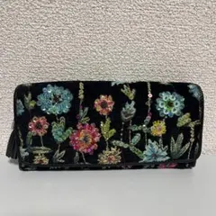 印傳屋 INDEN-YA 鹿革 花柄 長財布 ヴィオルザ レザーウォレット