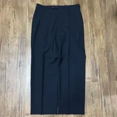 Aquascutum 90s〜00s ワイドスラックス　2タック　ブラックw34のサムネイル