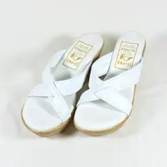 美品 ISLAND SLIPPER クロスストラップサンダル ウェッジソール