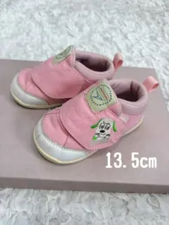 瞬足 ベビーシューズ スニーカー ピンク 13.5cm いないいないばあ