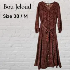 ❥ Bou Jeloud　ブージュルード 総柄 ロングワンピース 長袖 38 M