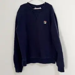 レディース FILA ネイビー 裏起毛 スウェット トレーナー