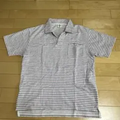 【美品】チャンピオン　ポロシャツ　ピンクボーダー