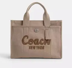 COACH カーゴトート ベージュ ショルダーストラップ付き