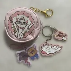 ディズニー　マリー エコバッグ　ケースTHREEPPY ピンク キーホルダーのサムネイル