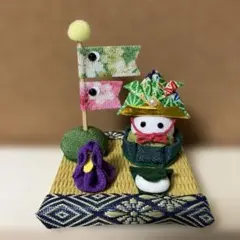 ちりめん細工　うさぎ端午の節句飾り♡緑