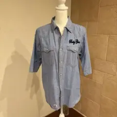 Body Glove デニムシャツ 7分袖 ライトブルー