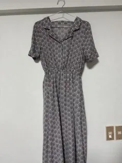 NICE CLAUP花柄 半袖レトロワンピース