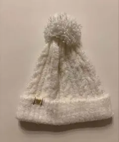 ミキハウス ニット帽 ホワイト 42-46cm