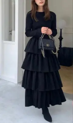 BIRTHDAY BASH♡DOCKING SUEDE TIERED DRESSのサムネイル