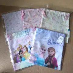 【ラスト1セット】ディズニープリンセス 巾着袋 5枚セット