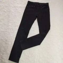 GU［メンズ］こ黒 スキニーパンツ ストレッチフロントポケット付き