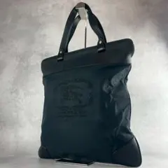 美品✨A4可 バーバリー トートバッグ キャンバス×レザー 本革 肩掛け 刺繍