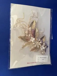 フォーマル　フラワー　バレッタ　ヘアクリップ　新品