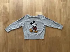 UNIQLO ミッキーマウス刺繍グレーセーター 100