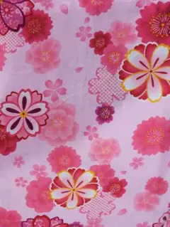 桜の詩 スケア生地　約100㎝　ピンク　和柄　花柄　③