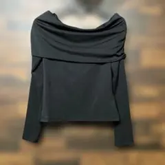 H&M オフショルダー 長袖トップス S 黒