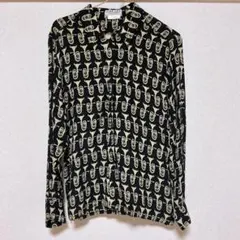 JAEGER ホルン柄 長袖シャツ ブラウスのサムネイル