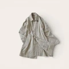 ステンカラーコート ハーフ丈 ベージュ シンプル 万能アイテム 羽織り 薄手