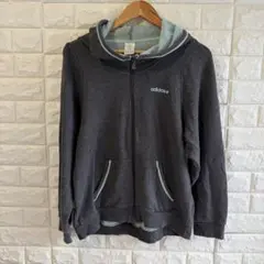 adidas NEO ジップアップパーカー グレー Lサイズのサムネイル