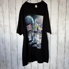 トイストーリー Tシャツ L 黒 ディズニー バズ リトルグリーンメン