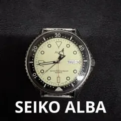 【稼働品】セイコー アルバ ダイバーV348-6070 15BAR 白文字盤 希少】セイコー アルバ ダイバーV348-6070 15BAR 白文字盤 - メルカリ