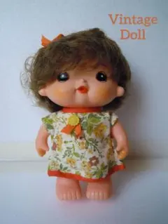 ぽぽちゃん 服 ハンドメイド ワンピース 麦わら帽子 バッグ 3点セット