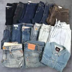 デニムまとめ売り 15点 ジーパン Gジャン リメイク生地 布 ジーンズ