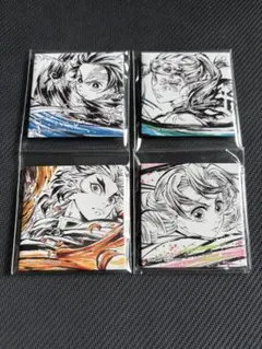 【JF2026/非売品】鬼滅の刃 スクエア缶バッジ 4種セット ジャンプフェスタ